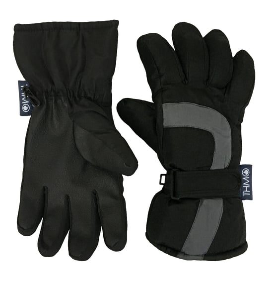 Guantes de esquí para niños con Thinsulate | THMO | Guantes de esquí para niños con forro polar impermeable - Negro - Image 2