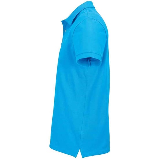SOLS Unisex Adult Pacific Pique Twin Needle Stitch Polo Shirt (Aqua) - Image 3