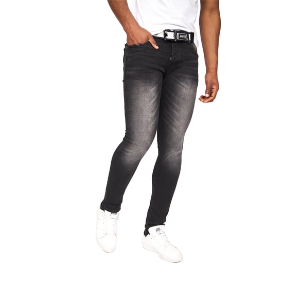 Crosshatch Mens Barbeck Slim Jeans (Black Wash) - Image 4
