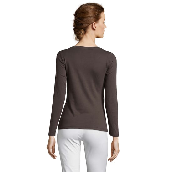 SOLS Womens/Ladies Majestic Long Sleeve T-Shirt (Dark Grey) - Image 4