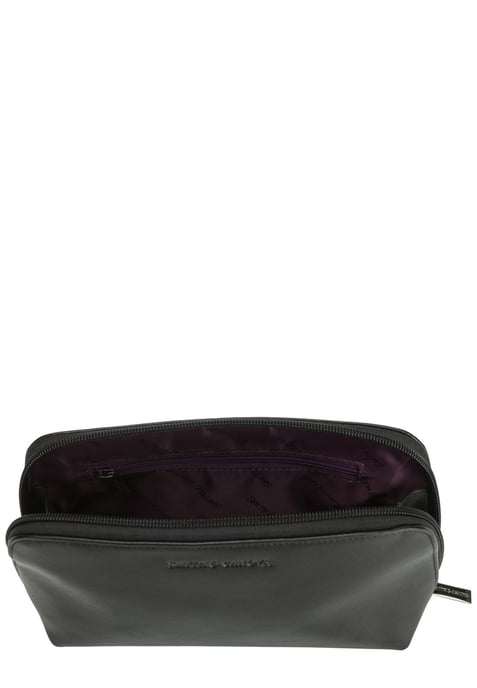 Soft Grain Leather Zip Top Cosmetic Bag