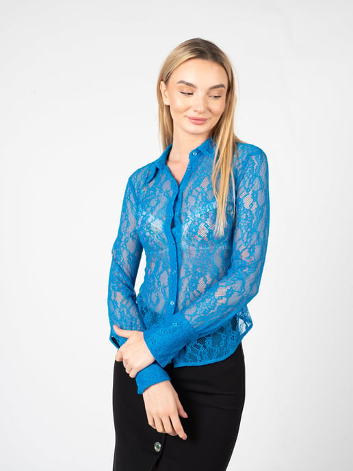 Pinko Camisa Cortese de mujer azul - Image 3