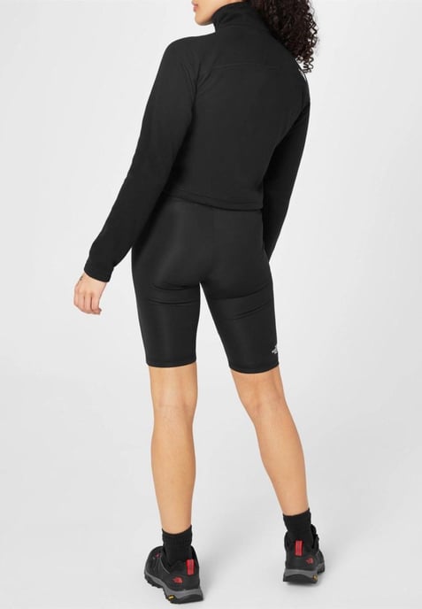 The North Face Womens 100 Glacier Cropped ¼ Zip Fleece in Black