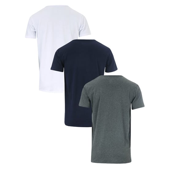 Men's Lyle And Scott Ellijah 3 Pack Lounge T-Shirts in Black Grey - Image 2