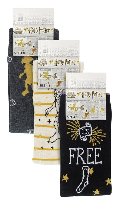 3 Pares de Calcetines Dobby is Free para Mujer - Novedad Calcetines Harry Potter - Surtidos - Image 2