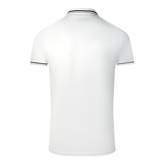 Cavalli Class Polo Blanco con Cuello a Contraste Twin - Image 2