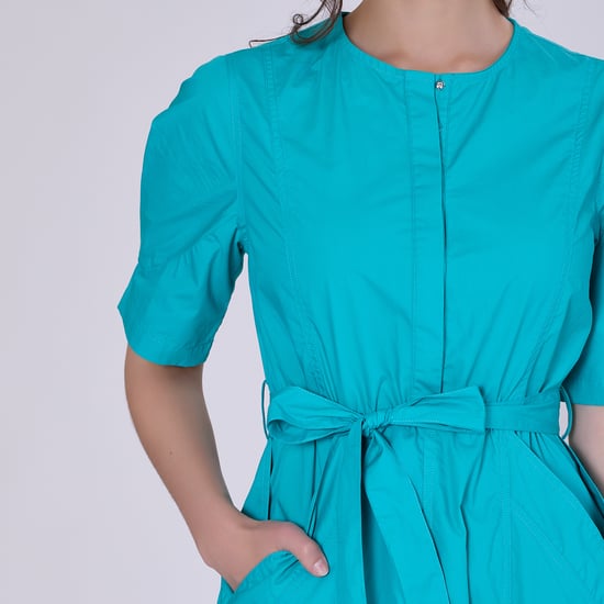 A-line cotton blouse-dress