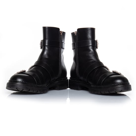 Hank flat jewel buckle ankle boots - Image 5