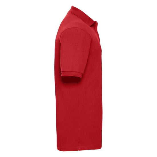 Russell Mens Ripple Collar & Cuff Short Sleeve Polo Shirt (Classic Red) - Image 2