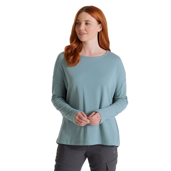 Craghoppers Womens/Ladies Forres Long-Sleeved T-Shirt (Stormy Sea Marl) - Image 3