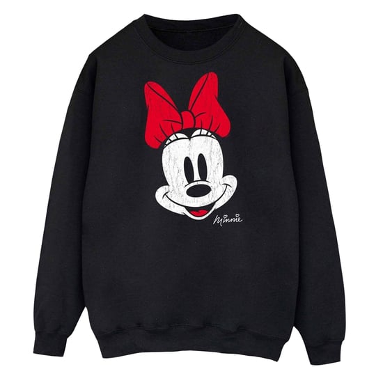 Disney Womens/Ladies Minnie Mouse Face Sweatshirt (Black) - Image 1