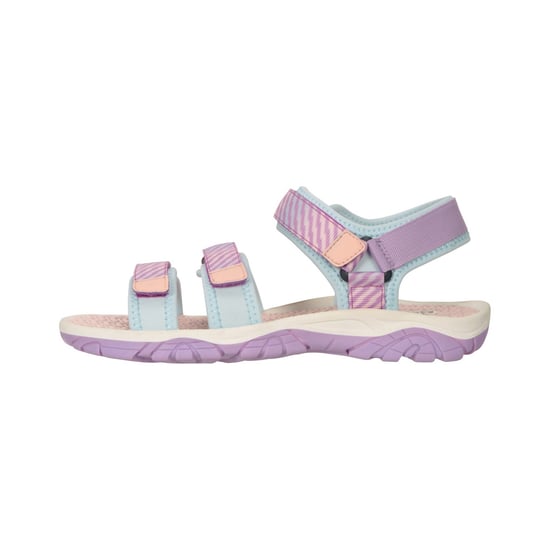 Mountain Warehouse Childrens/Kids Tonal Stripe 3 Touch Fastening Strap Sandals (Purple) - Image 3