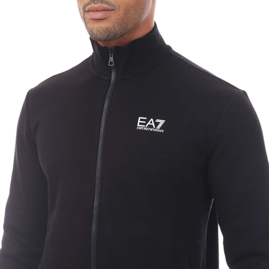 Men's Emporio Armani EA7 Full-Zip Tracksuit in Black