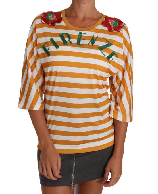 Camiseta Fiorentina Blanca Naranja de Mujer Dolce & Gabbana - Image 1