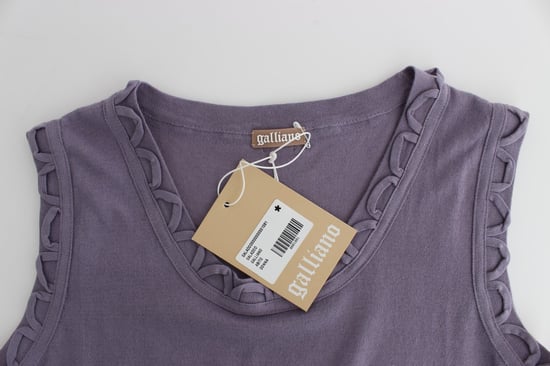 Vestido de jersey de algodón morado para mujer de John Galliano - Image 6
