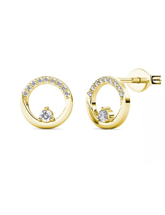 Pendientes Clarine - Oro y Cristal - Image 1