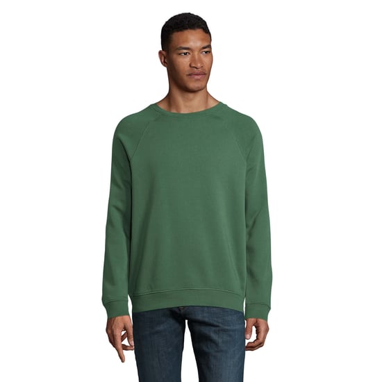 SOLS Unisex Adult Space Organic Raglan Sweatshirt (Bottle Green) - Image 4