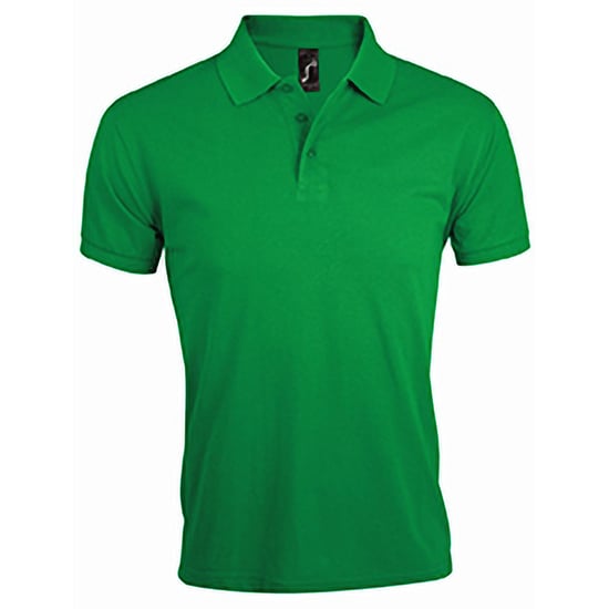SOLs Mens Prime Pique Plain Short Sleeve Polo Shirt (Kelly Green) - Image 1