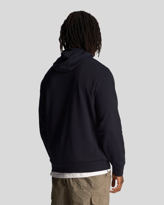 Sudadera con capucha bordada Lyle & Scott para hombre en navy - Image 2