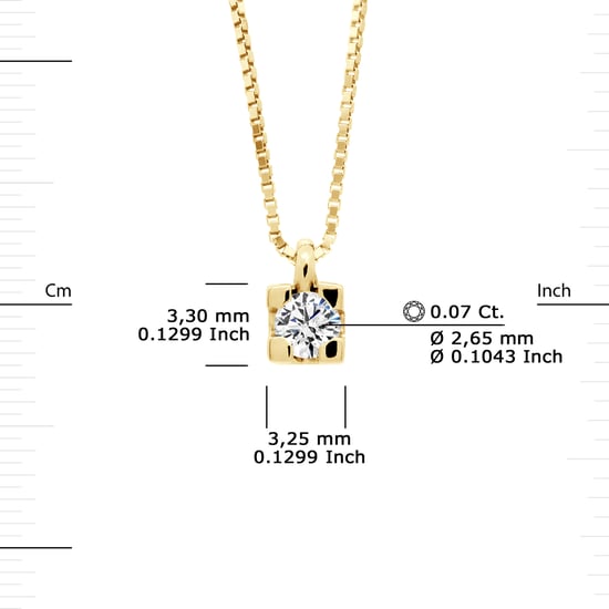 DIADEMA - Necklace with Diamonds - Yellow Gold Venetian Chain