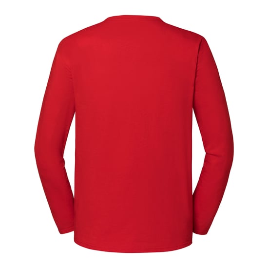 Fruit of the Loom Unisex Adult Iconic 195 Plain Long-Sleeved T-Shirt (Red) - Image 2
