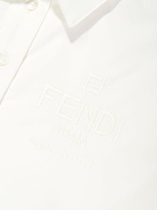 Vestido Jacquard FF de Fendi para Niñas en Beige - Image 3