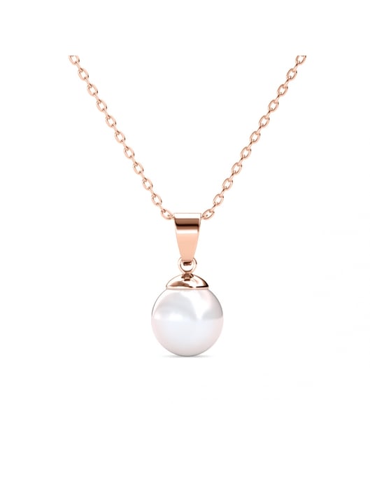 Conjunto de perlas Pauline Full Moon - Oro rosa y cristal - Image 5