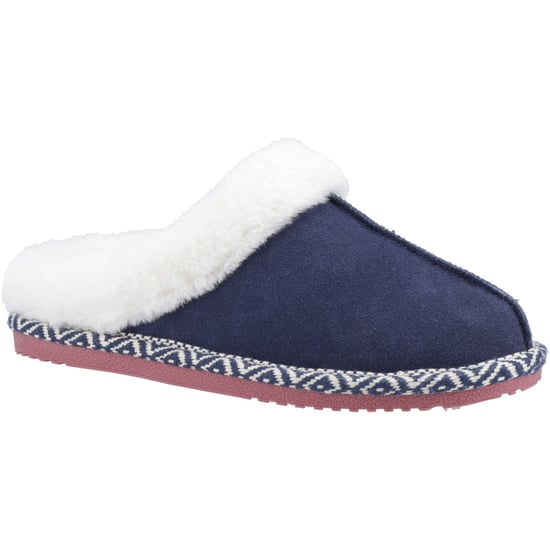 Hush Puppies Amara Suede Women's Navy Slippers - Image 1