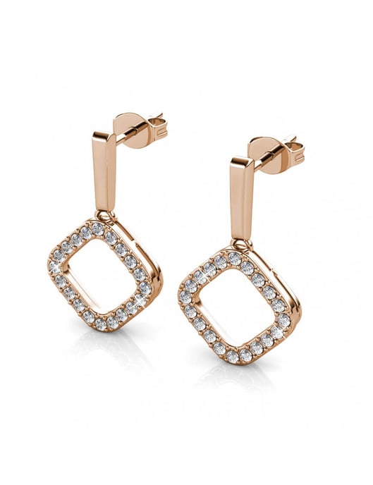 Pendientes Irina - Oro rosa y Cristal - Image 4