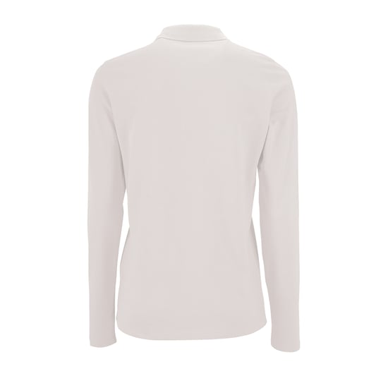 SOLS Womens/Ladies Perfect Long Sleeve Pique Polo Shirt (White)