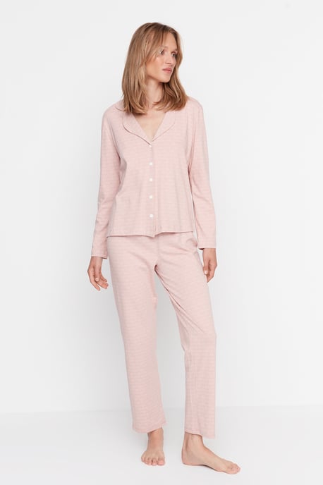 Trendyol Women's Shirt Collar Pajama Set - Image 4