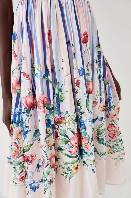 Cami Midi Dress In Glossy Organza
