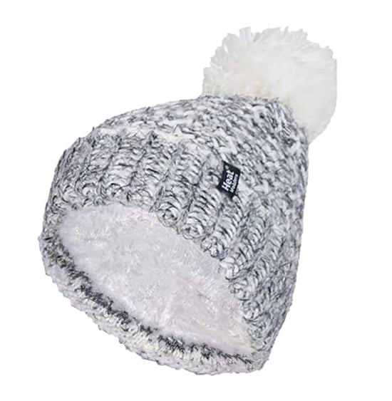 Gorro térmico de invierno para mujer con forro polar y pompón - Image 1