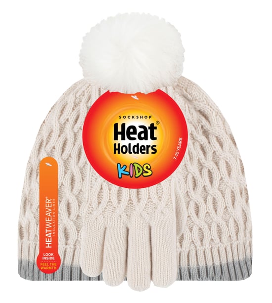 Heat Holders - Gorro y guantes térmicos aislantes para niñas - Buttercream - Image 2