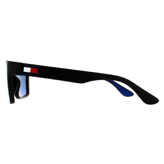 Tommy Hilfiger Rectangle Mens Matte Black Grey Infrared Sunglasses - Image 3