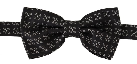 Corbata de hombre Papillon de seda 100% negra y blanca con lunares de Dolce & Gabbana - Image 5