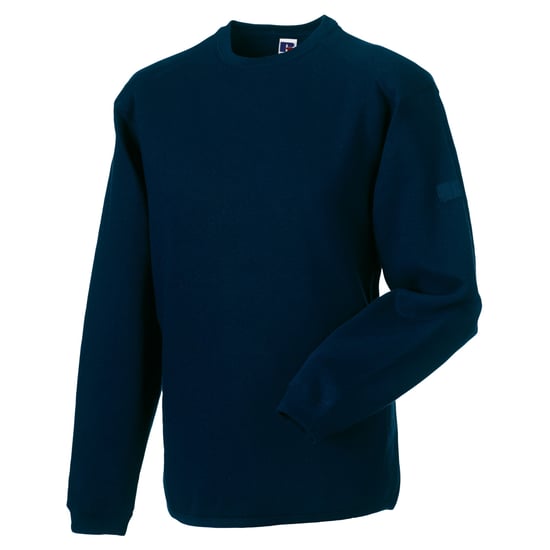 Russell Mens Crew Neck Set In Sweatshirt Top (French Navy) - Image 2
