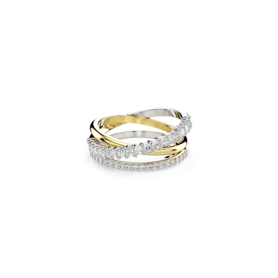 Swarovski 'Hyperbola' Women's Base Metal Ring - Silver/Gold 5689729 - Image 1