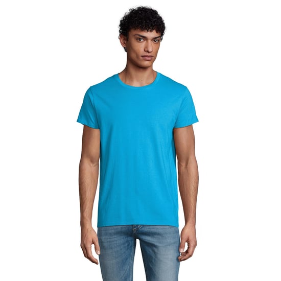 SOLS Mens Crusader Organic T-Shirt (Aqua Blue) - Image 4