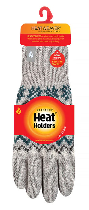 Heat Holders - Guantes térmicos suaves para mujer - Gris claro - Image 2