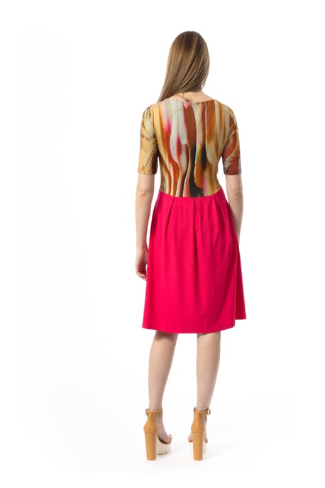 Abstract Animal Print Dress