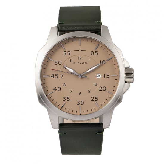 Elevon Hughes Leather-Band Watch w/ Date
