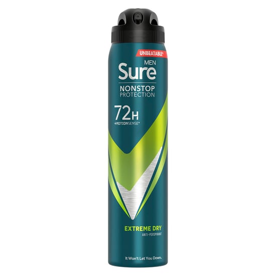 Sure Men Anti-perspirant 72H Nonstop Protection Extreme Dry Deodorant 250ml, 3 Pack