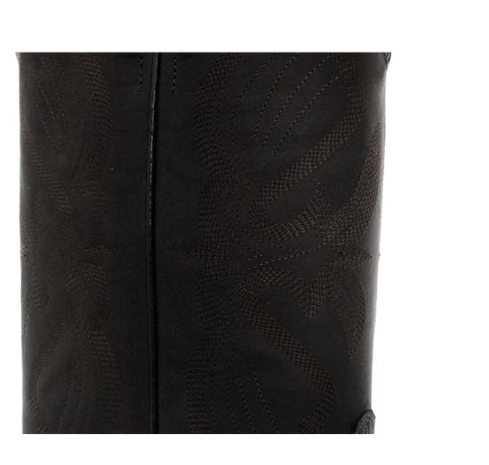 Grinders Mens Black Cowboy Leather Boots- Louisiana