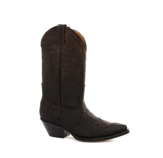 Grinders Unisex Brown Leather Cowboy Boots-Arizona HI