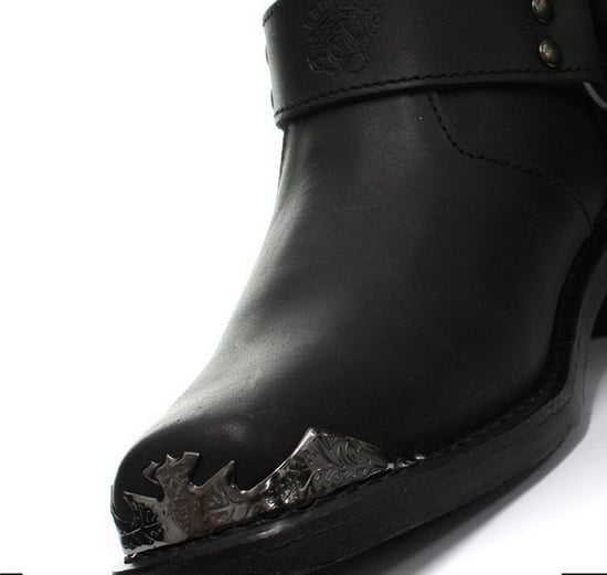 Botas de vaquero y motero negras para hombre Grinders - Eagle Lo - Image 6