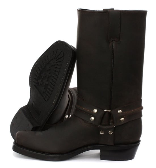 Grinders Unisex Brown Western High Leather Boots- Renegade Hi