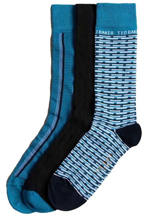 Set de regalo de 3 pares de calcetines Ted Baker para hombre - FOCUS - Image 2