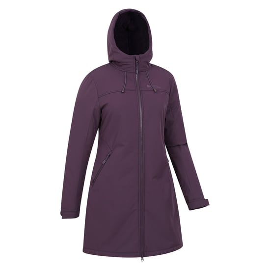 Mountain Warehouse Womens/Ladies Fern Longline Soft Shell Jacket (Purple) - Image 4