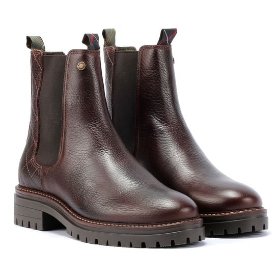 Barbour Evie Leather Women's Brown Boots - Image 1